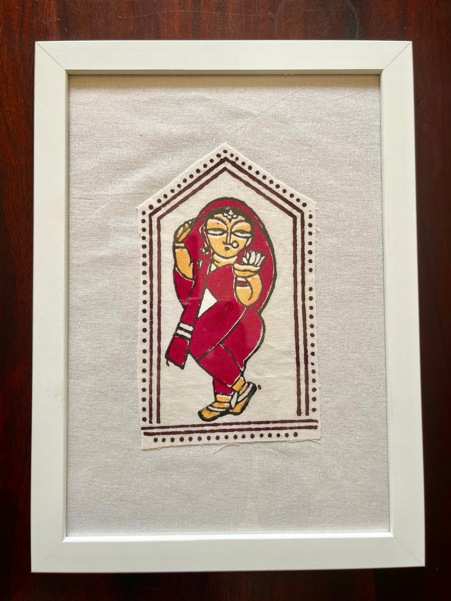 Jamini Roy Lady Orange Frame – MnR Decor