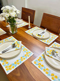 Gift Set - Yellow Daisy Table Mats and Napkins