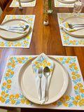 Gift Set - Yellow Daisy Table Mats and Napkins